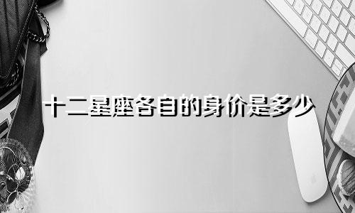 十二星座各自的身价是多少