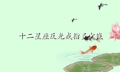 十二星座反光戒指多少钱
