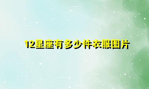 12星座有多少件衣服图片