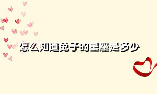 怎么知道兔子的星座是多少