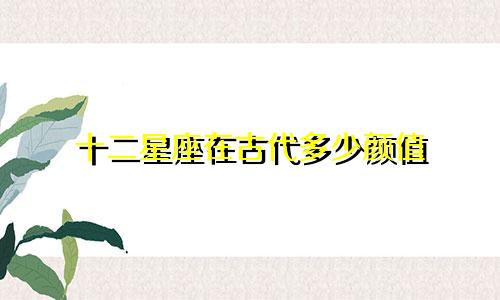 十二星座在古代多少颜值