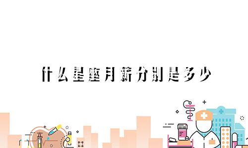 什么星座月薪分别是多少