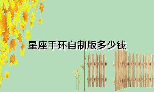 星座手环自制版多少钱