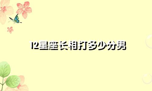 12星座长相打多少分男