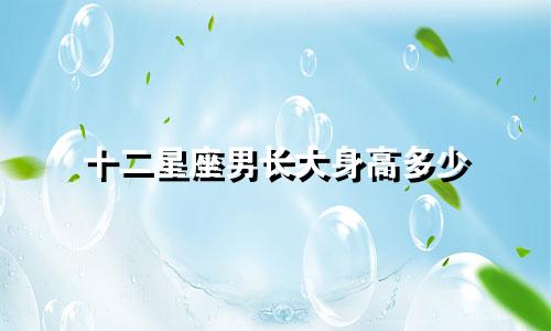 十二星座男长大身高多少