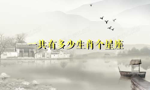 一共有多少生肖个星座