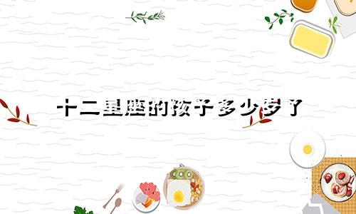 十二星座的孩子多少岁了