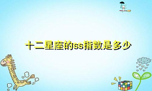 十二星座的ss指数是多少