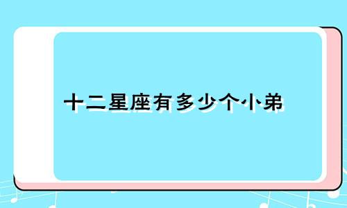 十二星座有多少个小弟
