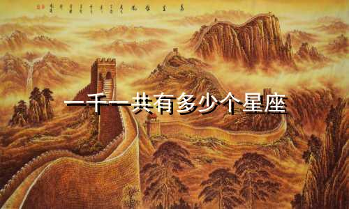 一千一共有多少个星座
