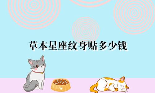 草本星座纹身贴多少钱