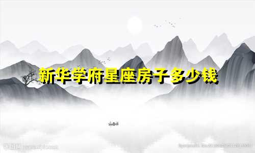 新华学府星座房子多少钱