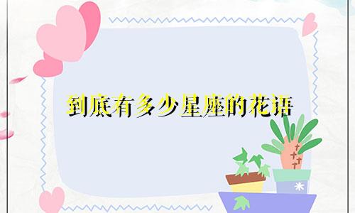 到底有多少星座的花语