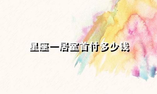 星座一居室首付多少钱