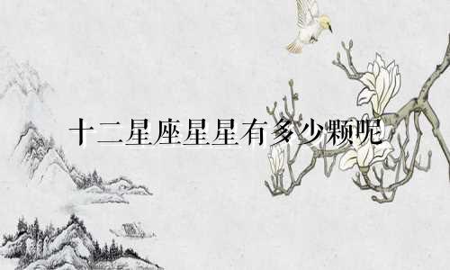 十二星座星星有多少颗呢