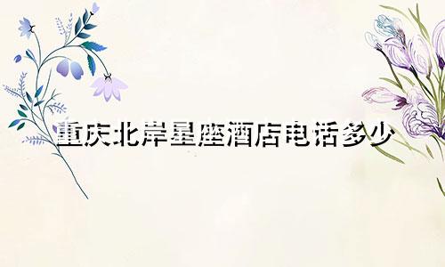 重庆北岸星座酒店电话多少