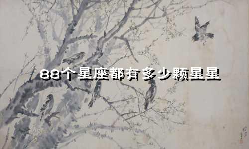 88个星座都有多少颗星星