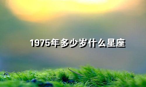 1975年多少岁什么星座