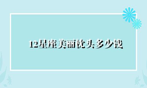 12星座美丽枕头多少钱
