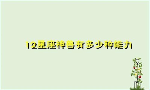 12星座神兽有多少种能力