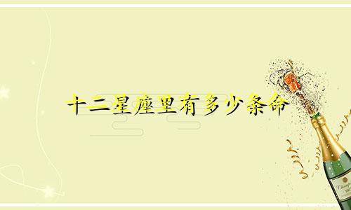 十二星座里有多少条命