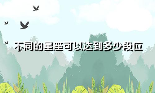 不同的星座可以达到多少段位