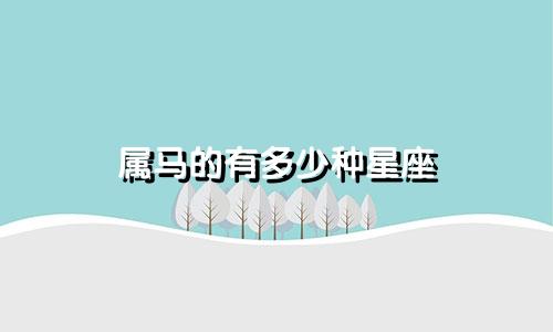 属马的有多少种星座