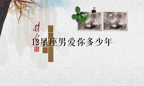 12星座男爱你多少年