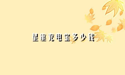 星座充电宝多少钱