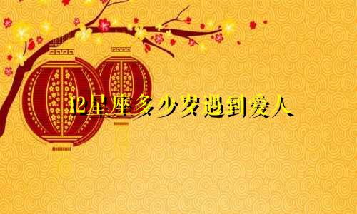 12星座多少岁遇到爱人