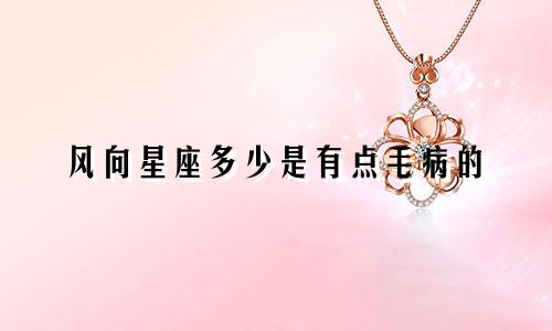 风向星座多少是有点毛病的