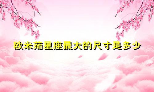 欧米茄星座最大的尺寸是多少