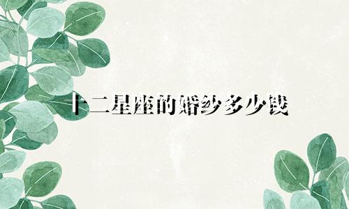 十二星座的婚纱多少钱