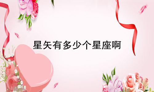 星矢有多少个星座啊