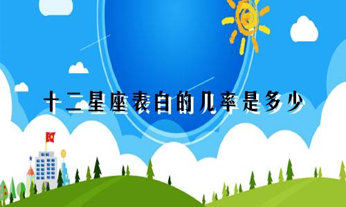 十二星座表白的几率是多少