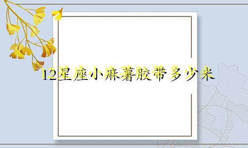 12星座小麻薯胶带多少米