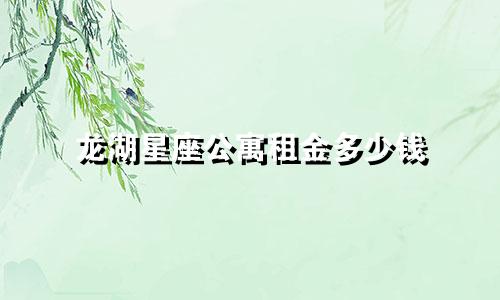 龙湖星座公寓租金多少钱