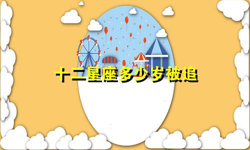十二星座多少岁被追