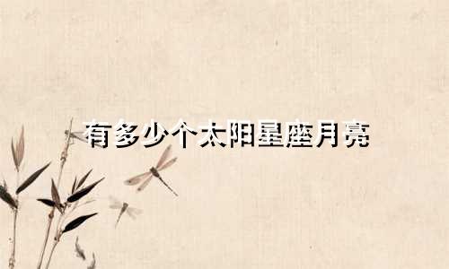 有多少个太阳星座月亮