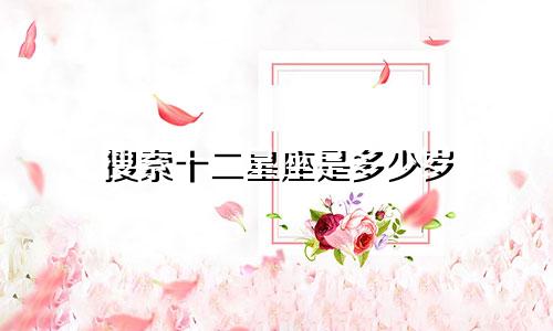 搜索十二星座是多少岁