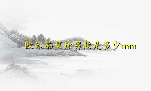 欧米茄星座男款是多少mm