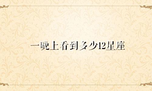 一晚上看到多少12星座