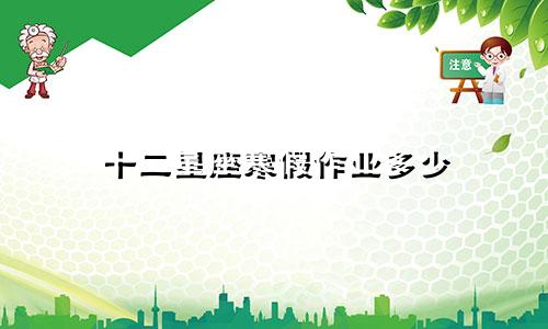 十二星座寒假作业多少