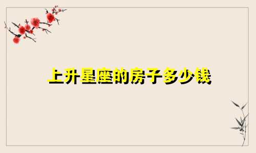 上升星座的房子多少钱