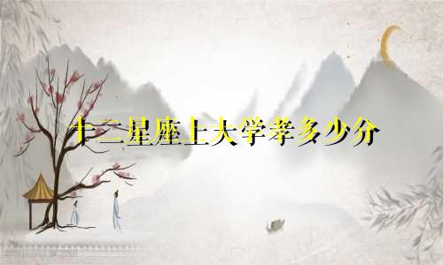 十二星座上大学孝多少分