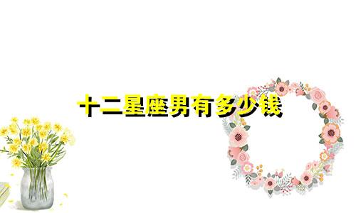 十二星座男有多少钱