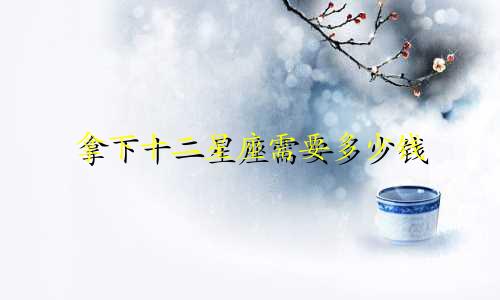 拿下十二星座需要多少钱