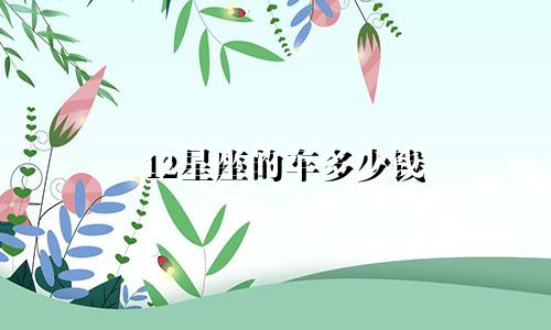 12星座的车多少钱