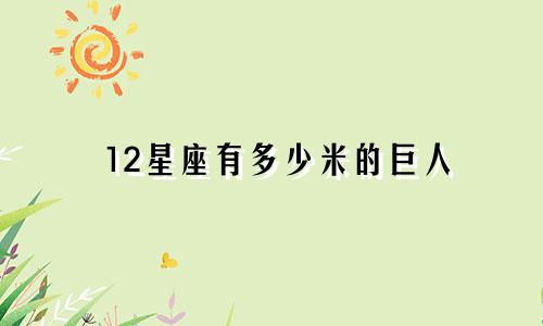 12星座有多少米的巨人