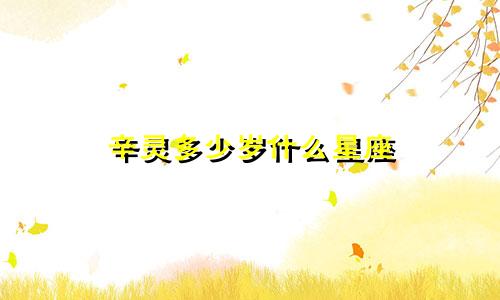 辛灵多少岁什么星座